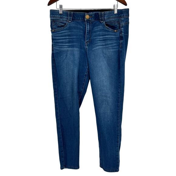 Democracy absolution plus size blue jeans pockets zip & button closure size 14 - Picture 1 of 7